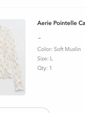 Aerie Soft Muslin Floral Pointelle Top - White with Pink Print